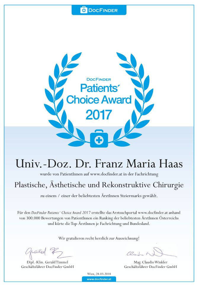 DocFinder Patients Choice Award 2017