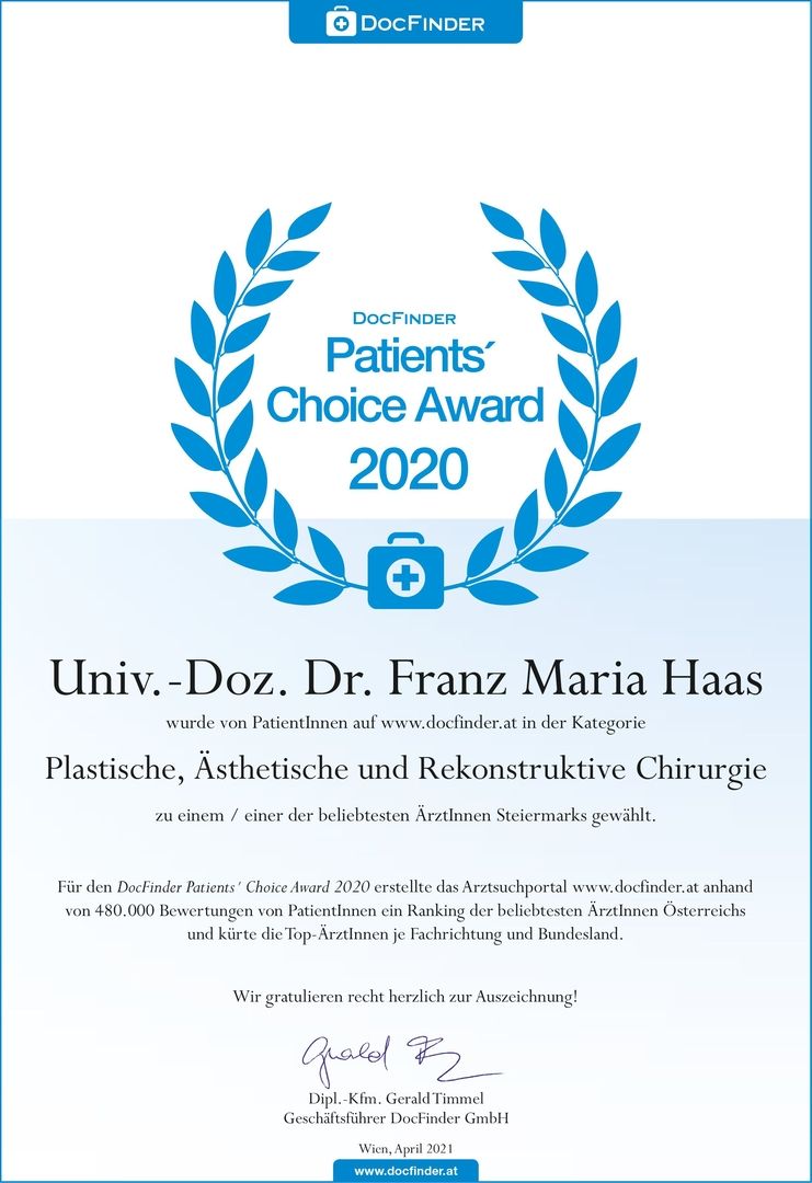 DocFinder Patients Choice Award 2020