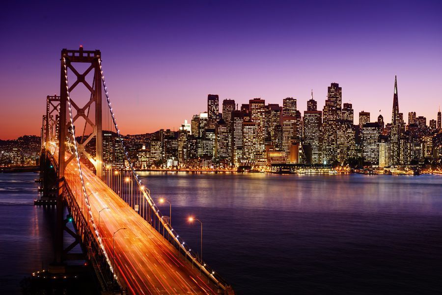 San Francisco in der Abenddämmerung